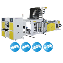 High Speed Bottom Sealing Coreless Bags on Roll Making Machine with Two Triangle Folders<BR>Model:CW-TR