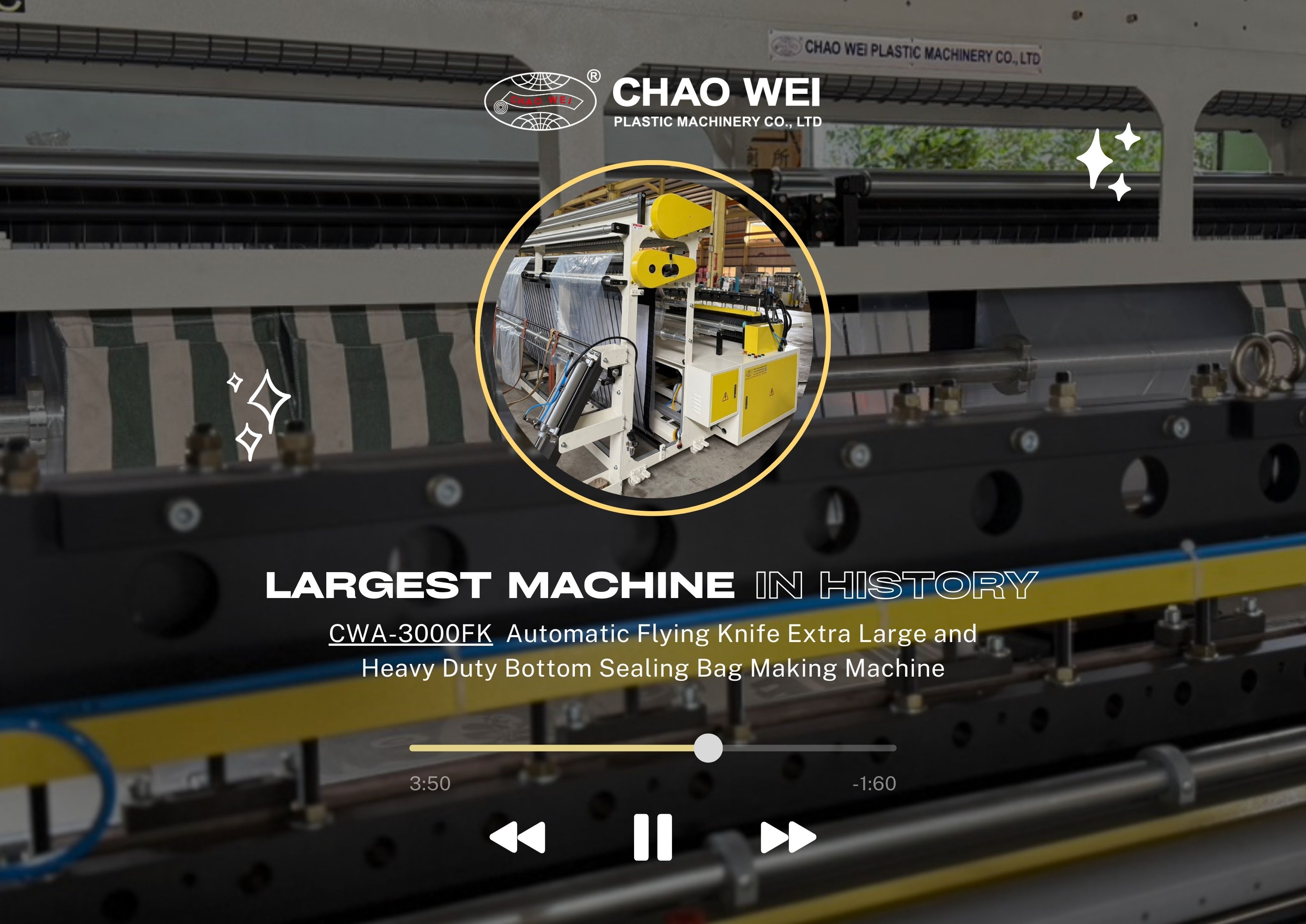 The largest machine in our history! CWA-3000FK