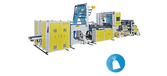Fully Automatic Perforating Draw Tape Bags On Roll Making Machine