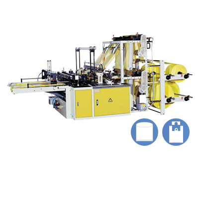 Automatic High Speed Double Layers 4 Lines Cutting & Sealing Machine With Servo Motor Control<BR>Model:CWA2-800-SV/CWA2-1000-SV
